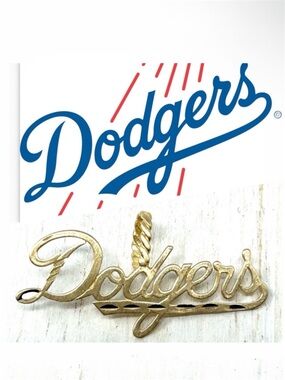 L.A. DODGERS 14K solid script logo pendant by Michael Anthony, NWOT